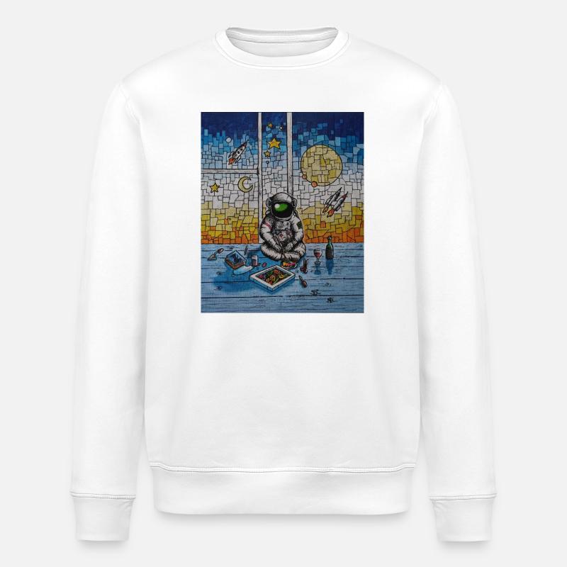 Artiste astronaute - Sweat bio ROLLER Stanley/Stella Unisexe - blanc