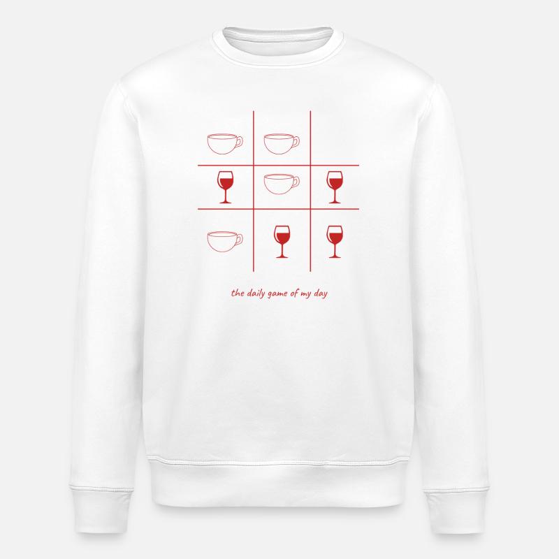Kaffee oder Wein englisch - Stanley/Stella Unisex Bio-Sweatshirt ROLLER - Weiß