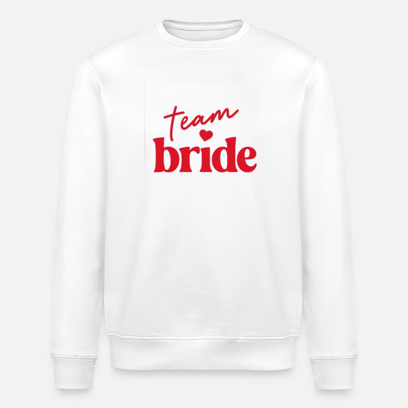 Équipe Mariée ! Cœur - Sweat bio ROLLER Stanley/Stella Unisexe - blanc