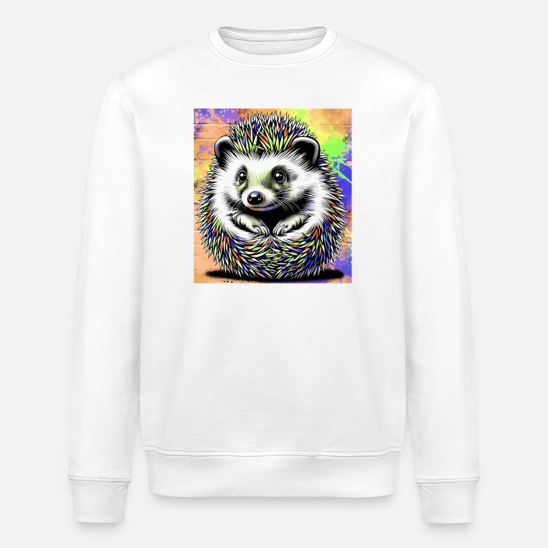 Igel - Stanley/Stella Unisex Bio-Sweatshirt ROLLER - Weiß