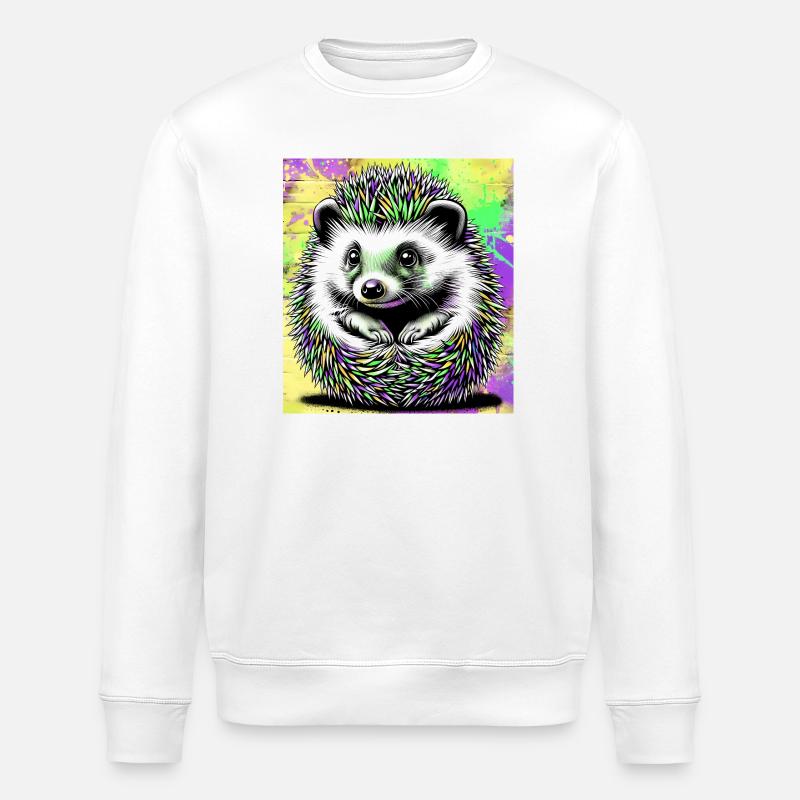 hérisson - Sweat bio ROLLER Stanley/Stella Unisexe - blanc