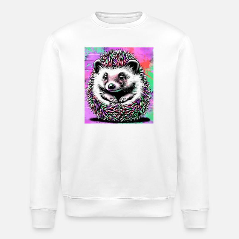hérisson - Sweat bio ROLLER Stanley/Stella Unisexe - blanc