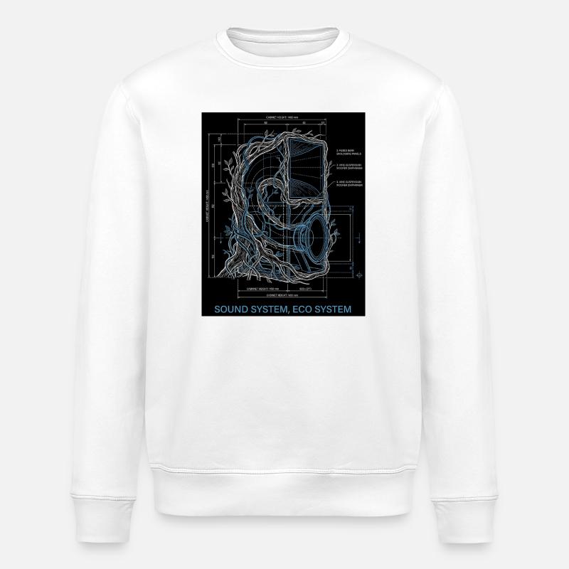 Eco sound system - Stanley/Stella ROLLER Unisex Organic Sweatshirt - white