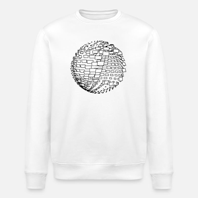 Parametric Kugel - Stanley/Stella Unisex Bio-Sweatshirt ROLLER - Weiß