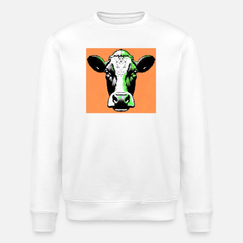vache - Sweat bio ROLLER Stanley/Stella Unisexe - blanc