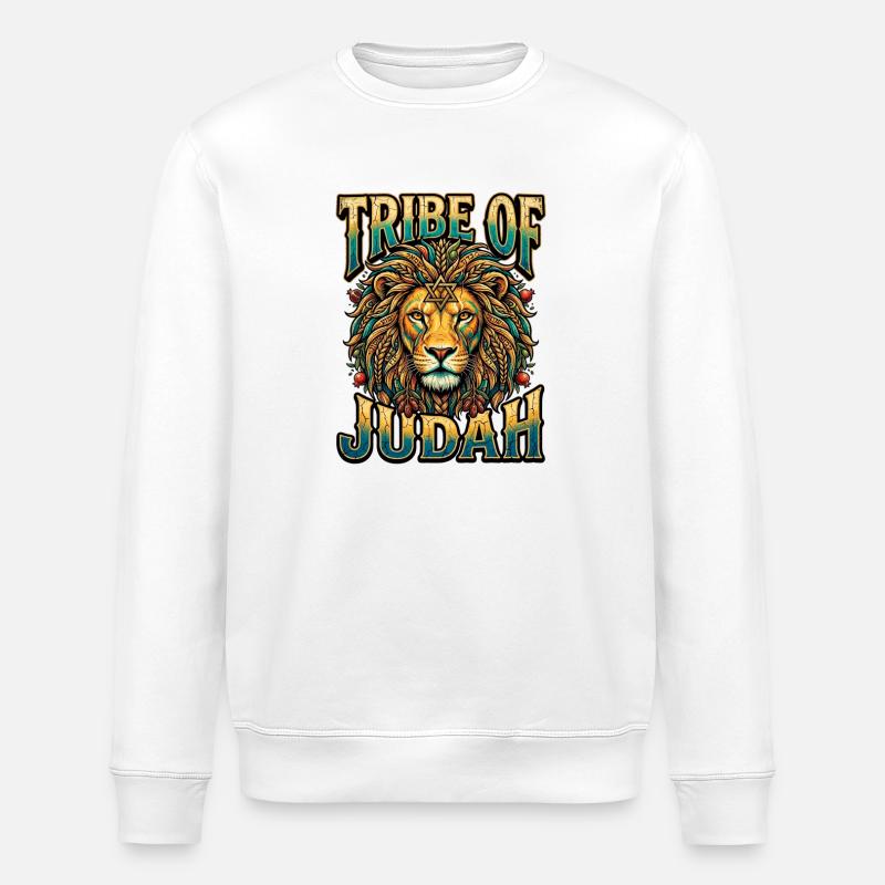 Löwen-Tribe Judah Artwork - Stanley/Stella Unisex Bio-Sweatshirt ROLLER - Weiß