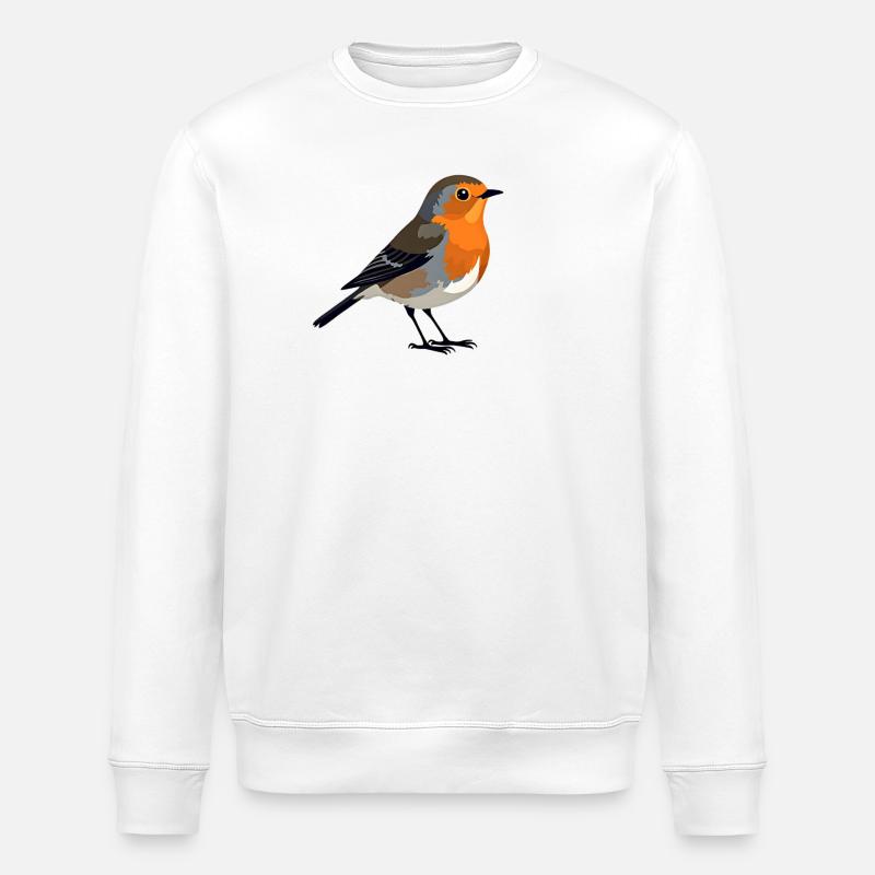 Rotkehlchen - Stanley/Stella Unisex Bio-Sweatshirt ROLLER - Weiß