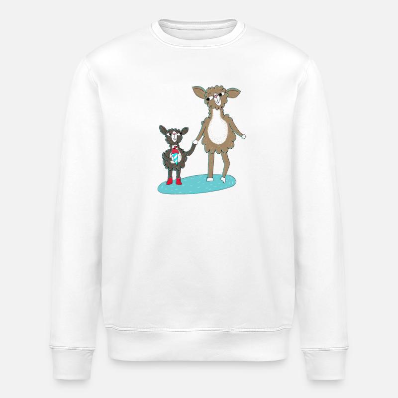 Lama Einschulung - Stanley/Stella Unisex Bio-Sweatshirt ROLLER - Weiß