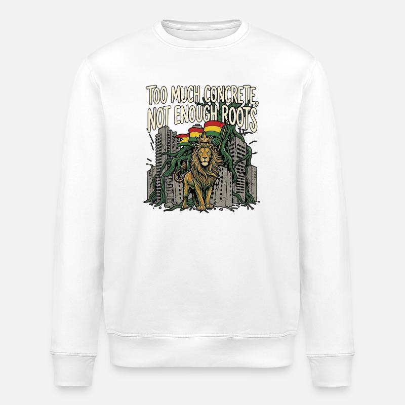 More Roots Lion - Stanley/Stella Unisex Bio-Sweatshirt ROLLER - Weiß