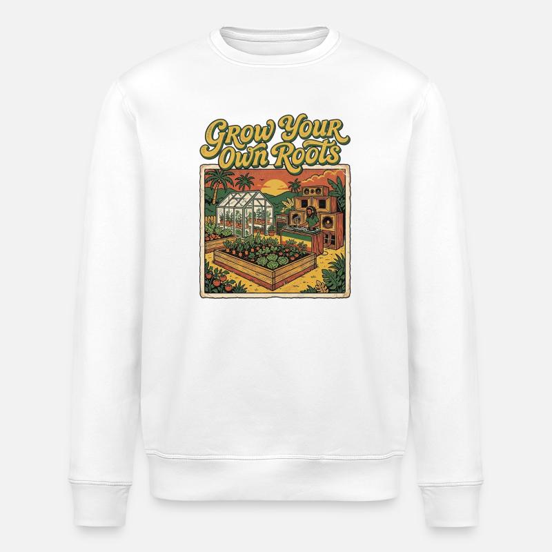 Grow Your Roots - Stanley/Stella Unisex Bio-Sweatshirt ROLLER - Weiß