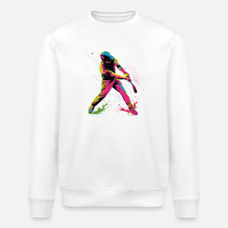 Joueur de baseball Steamwave - Sweat bio ROLLER Stanley/Stella Unisexe - blanc