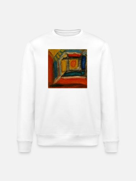Farbiges Innenraum-Fragment - Stanley/Stella Unisex Bio-Sweatshirt ROLLER - Weiß