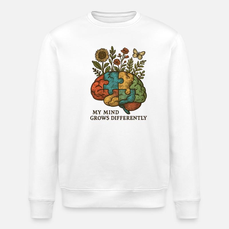 Le casse-tête évolue différemment - Sweat bio ROLLER Stanley/Stella Unisexe - blanc