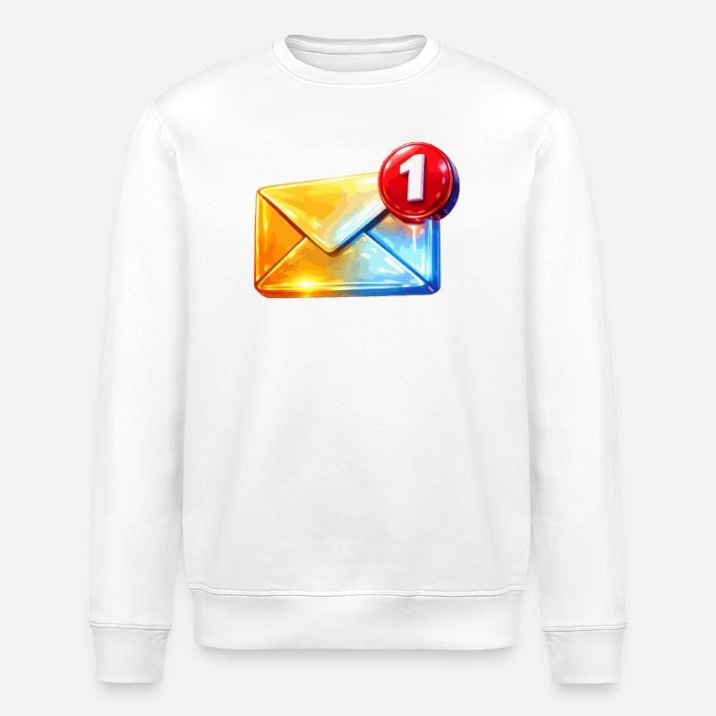 First Badge Email - Stanley/Stella ROLLER Unisex Organic Sweatshirt - white