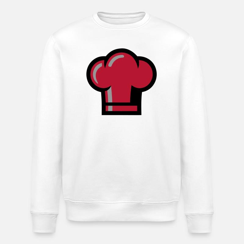 Kochmütze Chefkoch Restaurant Gastro Kochen - Stanley/Stella Unisex Bio-Sweatshirt ROLLER - Weiß