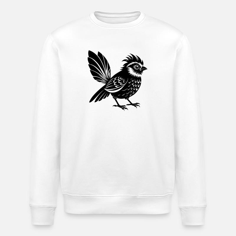 Oiseau de fantaisie - Sweat bio ROLLER Stanley/Stella Unisexe - blanc