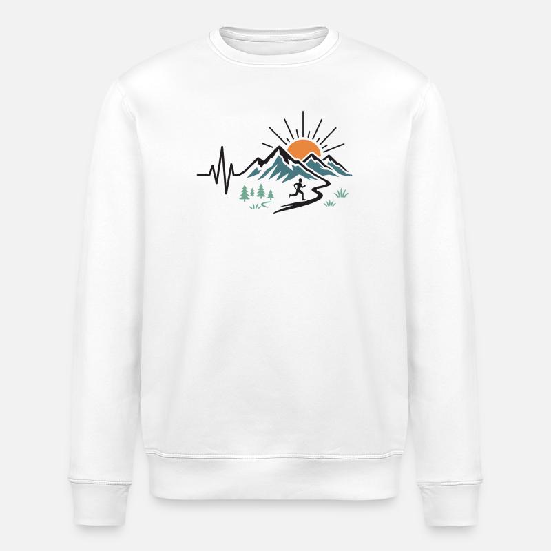 trail running - Stanley/Stella ROLLER Unisex Organic Sweatshirt - white
