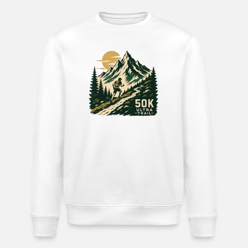 Trail Running - Ultra Trail - Stanley/Stella ROLLER Unisex Organic Sweatshirt - white