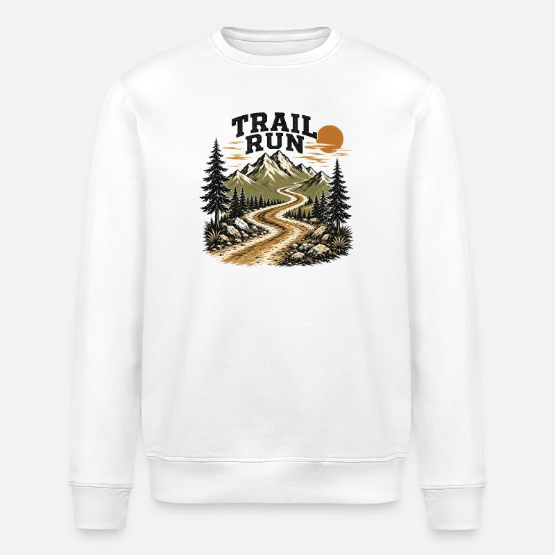 course sur sentier - Sweat bio ROLLER Stanley/Stella Unisexe - blanc
