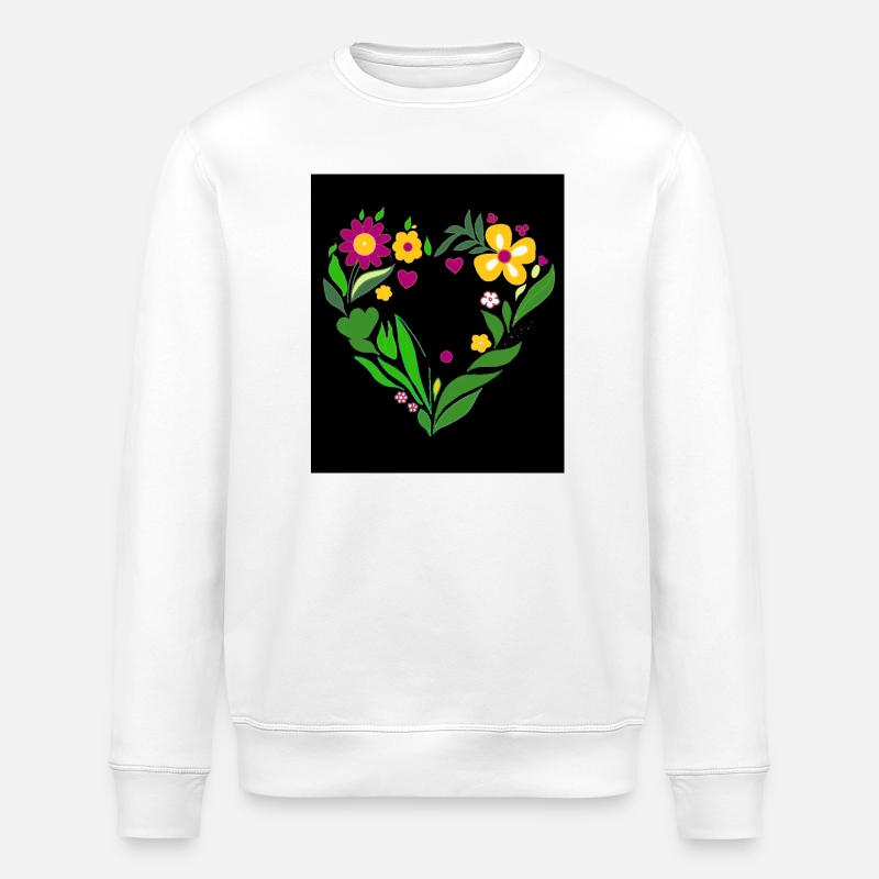 coeur - Sweat bio ROLLER Stanley/Stella Unisexe - blanc