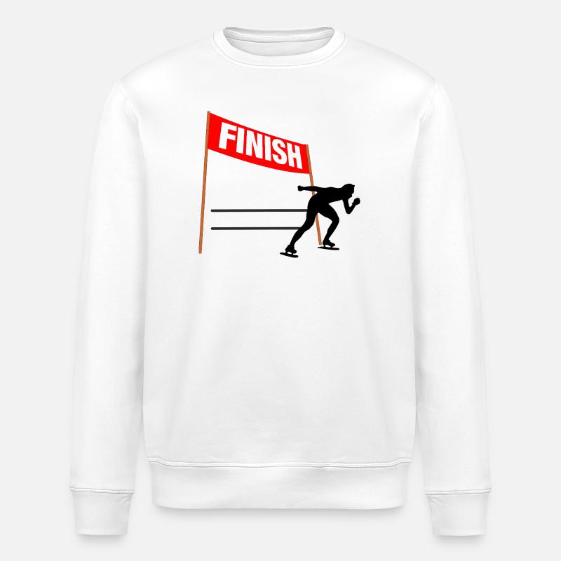 Skating Finish Custom - Stanley/Stella Unisex Bio-Sweatshirt ROLLER - Weiß