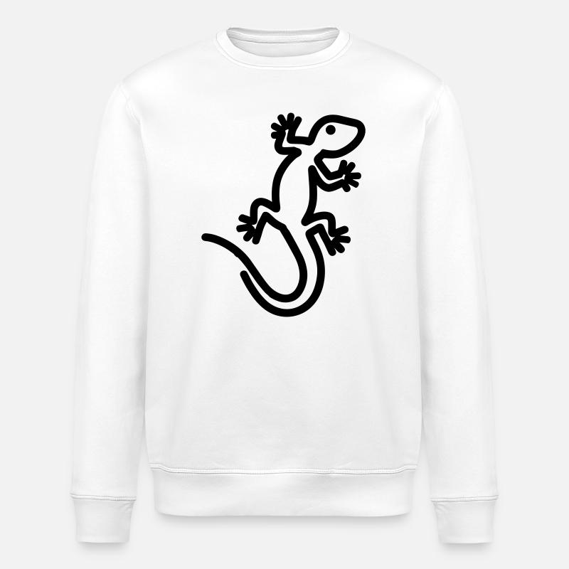 Eidechse - Stanley/Stella Unisex Bio-Sweatshirt ROLLER - Weiß