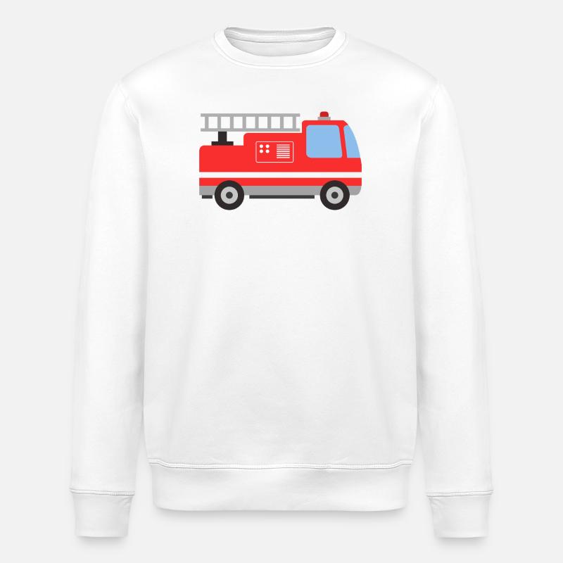 Camion de pompiers - Sweat bio ROLLER Stanley/Stella Unisexe - blanc