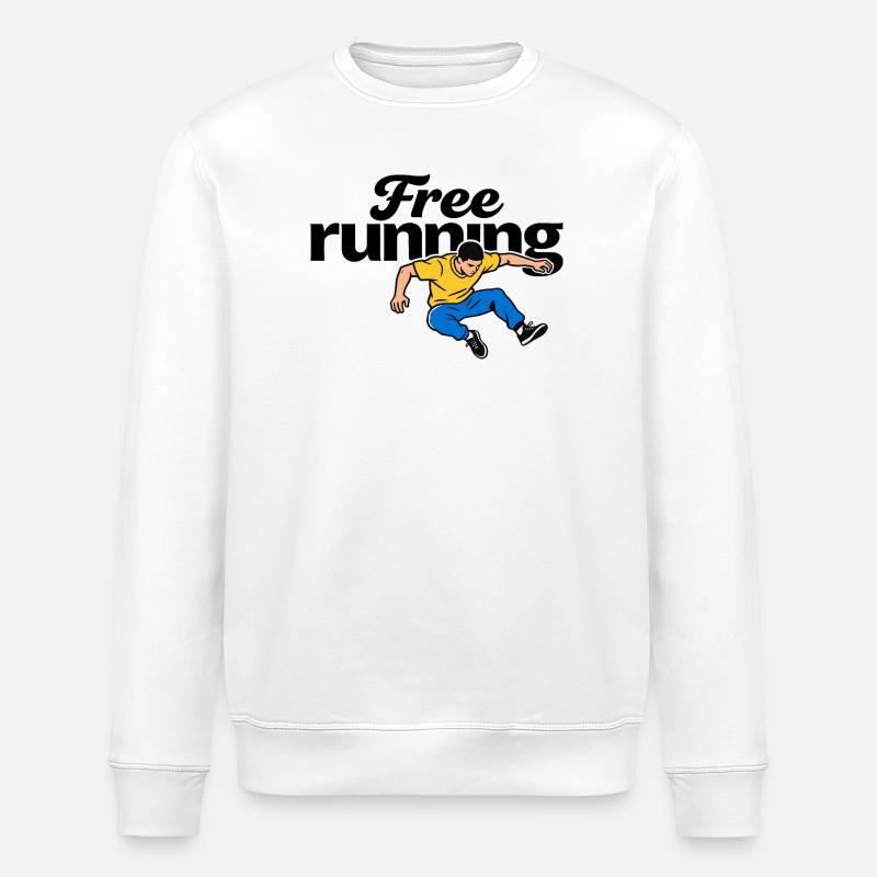 Parkour en course libre - Sweat bio ROLLER Stanley/Stella Unisexe - blanc