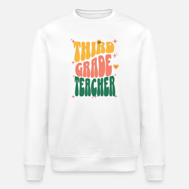 Third Grade teacher - Stanley/Stella ROLLER Unisex Organic Sweatshirt - white