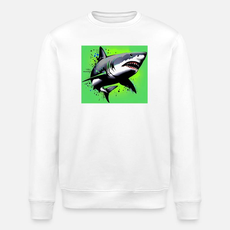 Requin - Sweat bio ROLLER Stanley/Stella Unisexe - blanc