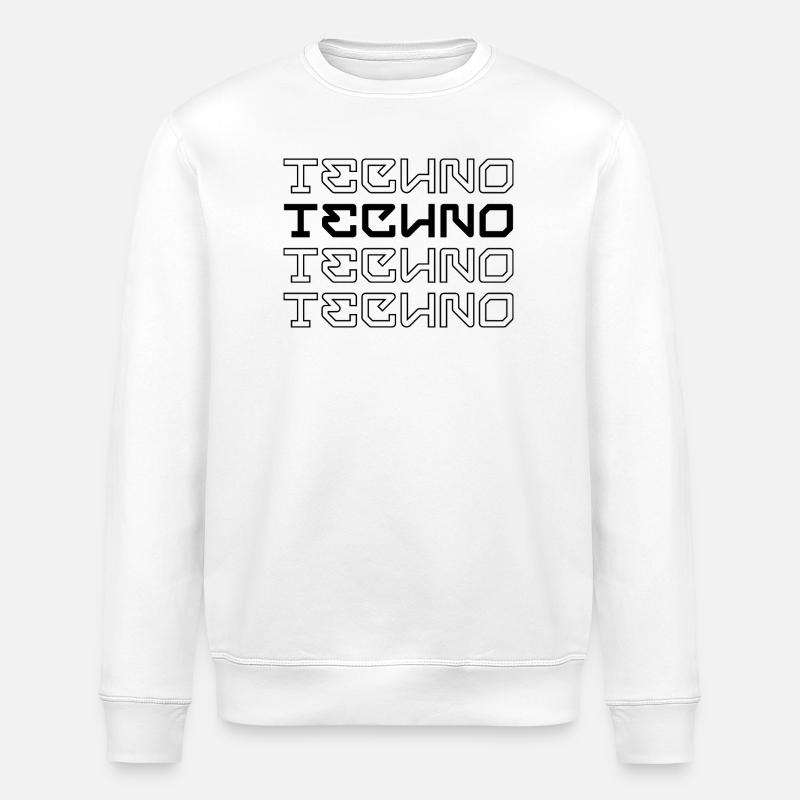 Techno-modernes Typografie-Logodesign - Stanley/Stella Unisex Bio-Sweatshirt ROLLER - Weiß