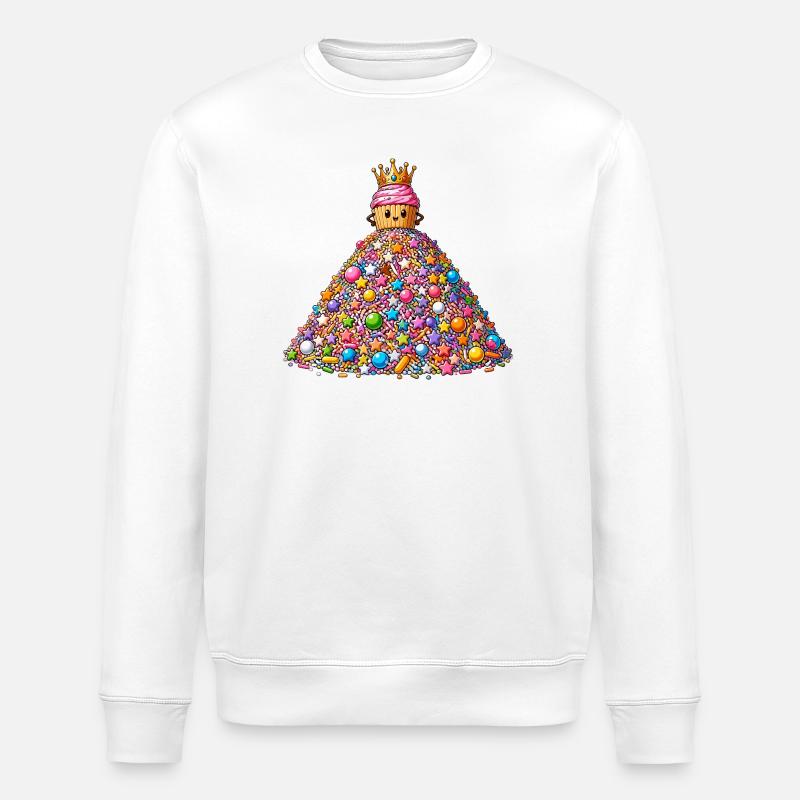 Crown Cupcake Sugar Summit - Stanley/Stella ROLLER Unisex Organic Sweatshirt - white