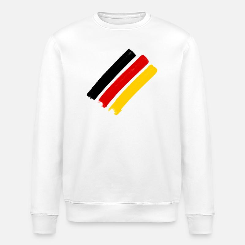 Deutschlandfahne - Stanley/Stella Unisex Bio-Sweatshirt ROLLER - Weiß