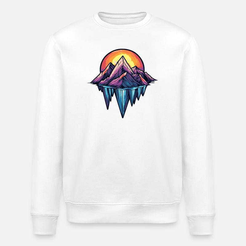 Eisberge Symbol Berge - Stanley/Stella Unisex Bio-Sweatshirt ROLLER - Weiß