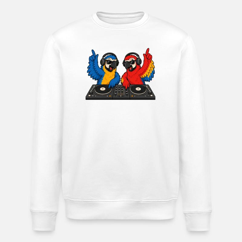 Parrots DJ Duo - Sweat bio ROLLER Stanley/Stella Unisexe - blanc