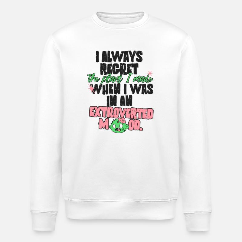 Introvert Plans - Stanley/Stella Unisex Bio-Sweatshirt ROLLER - Weiß
