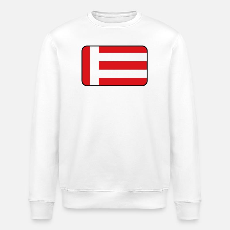 Eindhoven-Flaggenlogo - Stanley/Stella Unisex Bio-Sweatshirt ROLLER - Weiß