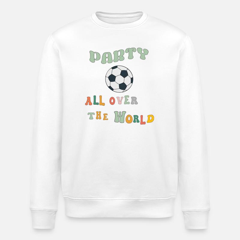  Fußballparty  - Stanley/Stella Unisex Bio-Sweatshirt ROLLER - Weiß