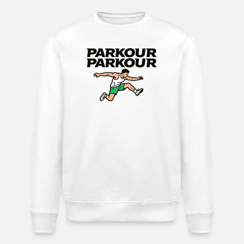 Parkour Freerunning - Stanley/Stella Unisex Bio-Sweatshirt ROLLER - Weiß