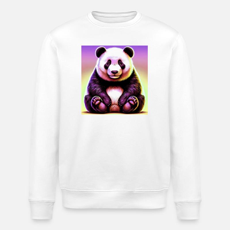 Panda - Stanley/Stella Unisex Bio-Sweatshirt ROLLER - Weiß