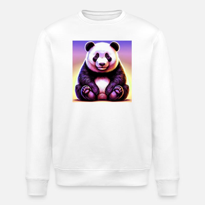 Panda - Stanley/Stella Unisex Bio-Sweatshirt ROLLER - Weiß