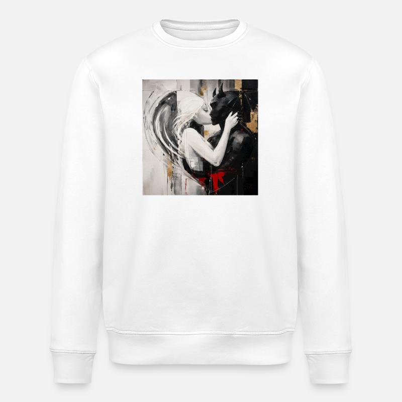 Light meets shadow Lovers - Stanley/Stella ROLLER Unisex Organic Sweatshirt - white