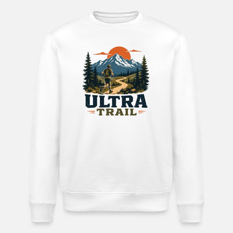 Trail Running - Ultra Trail - Stanley/Stella ROLLER Unisex Organic Sweatshirt - white