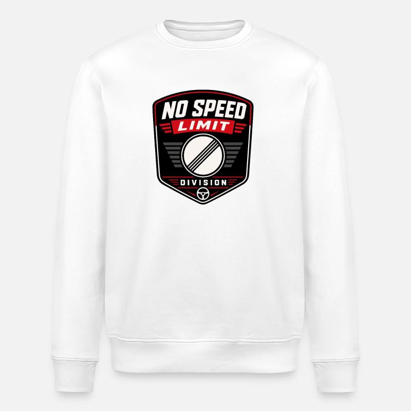 No Speed Limit Autobahn - Stanley/Stella Unisex Bio-Sweatshirt ROLLER - Weiß