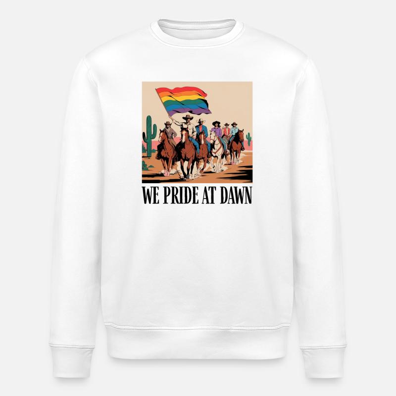 Pride Cowboy Rodeo Parade - Stanley/Stella Unisex Bio-Sweatshirt ROLLER - Weiß