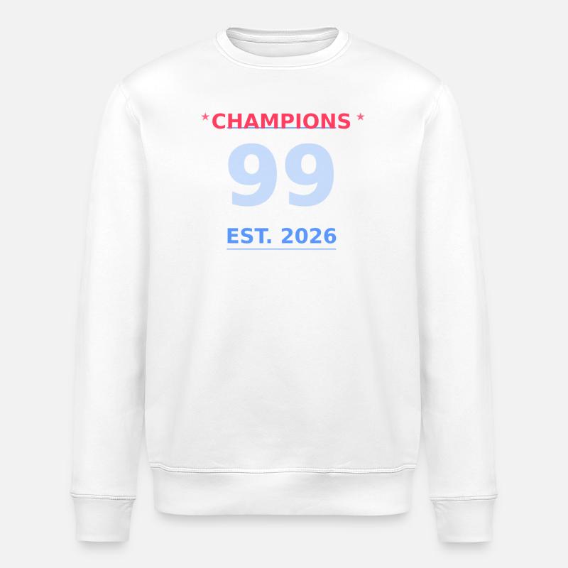 Champions 99 EST 2026 - Stanley/Stella Unisex Bio-Sweatshirt ROLLER - Weiß