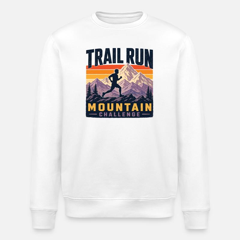Trail Run – Berg-Herausforderung - Stanley/Stella Unisex Bio-Sweatshirt ROLLER - Weiß