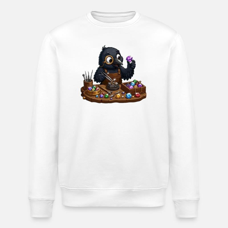 Juwelenrabe im Atelier - Stanley/Stella Unisex Bio-Sweatshirt ROLLER - Weiß