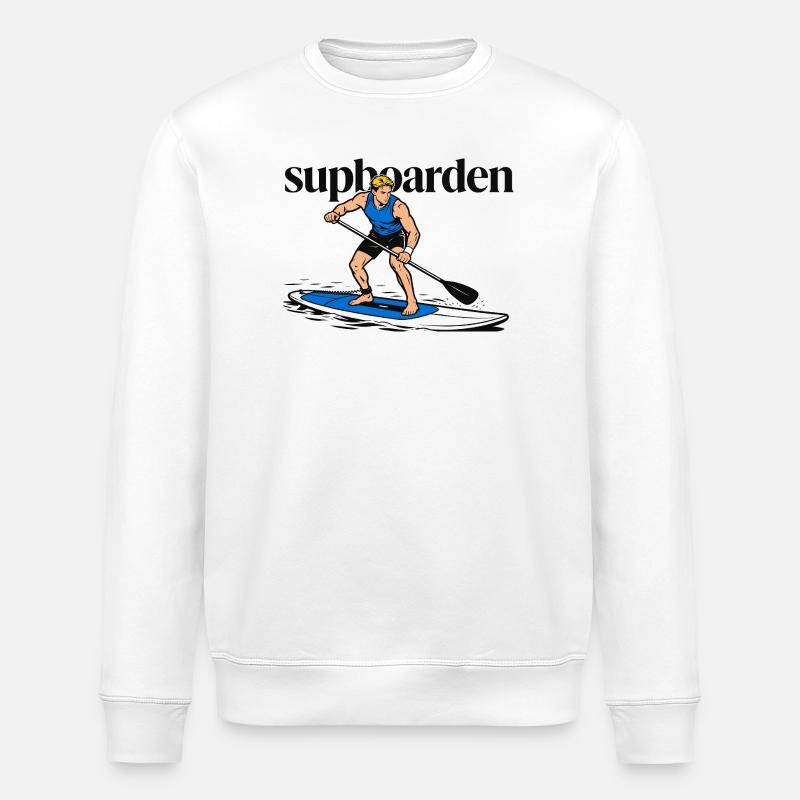 SUPBOARDING - Stanley/Stella Unisex Bio-Sweatshirt ROLLER - Weiß