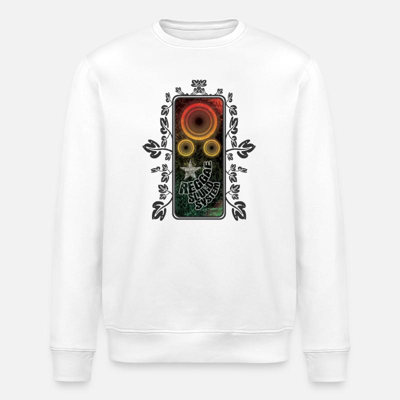 Reggae Sound System Glow - Stanley/Stella Unisex Bio-Sweatshirt ROLLER - Weiß